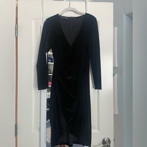 Women’s velvet wrap dress